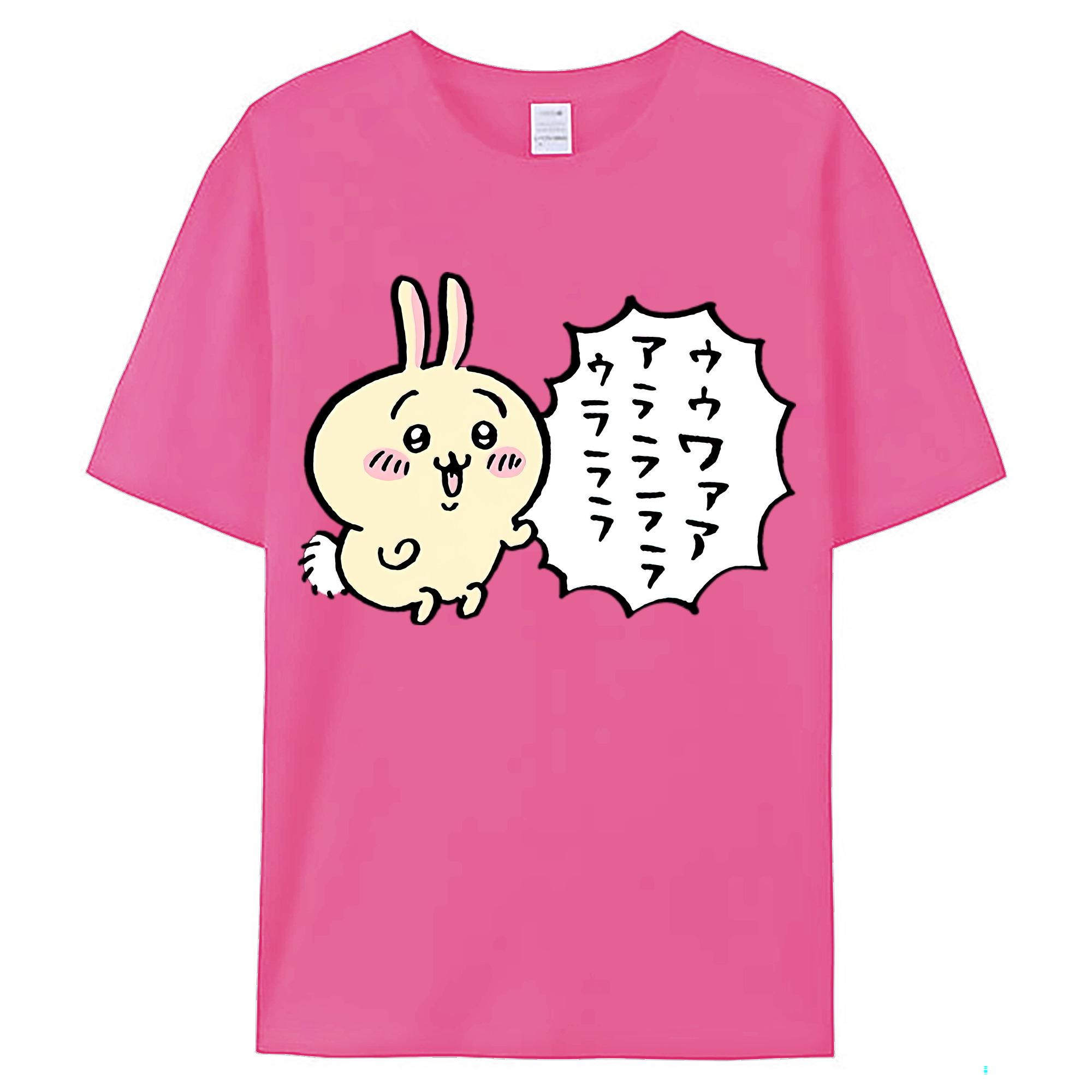 （画像用） ちいかわ うさぎ Chii-kawa usagi レディースカジュアルプリントTシャツ（綿100％）